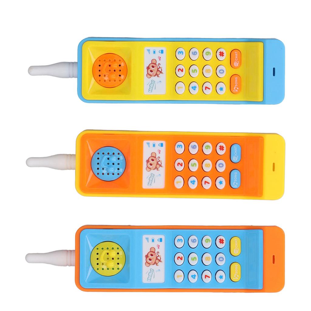 Baby Cell Phone Toy Educational Musical Toy Simulation Retro Light Up Learning Play Cell Phone for B