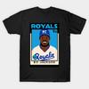 Camiseta Estampada Preta Masculina Bo Jackson Royals Homenagem ao Cartão de Baseball 8-Bit Estampa em Papel Transfer Sem Recorte Camiseta de Algodão