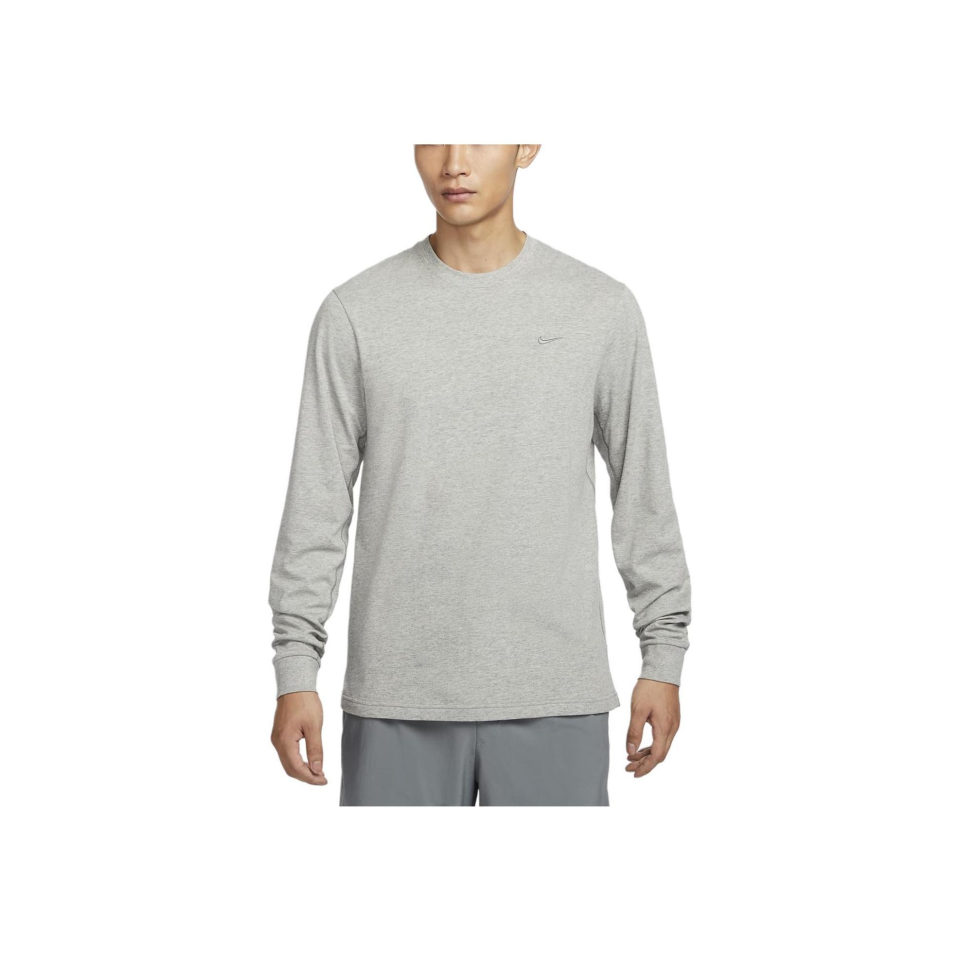 

Nike Primary Dri-Fit Quick-Dry Versatile Breathable Long Sleeve T-Shirt Men Tops Dark-Gray Gray FB8586-063 4XL