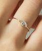 Helene Jewelry 14K Beauty Eye Cubic Miss Ring Gold Thread Ring (C Type)