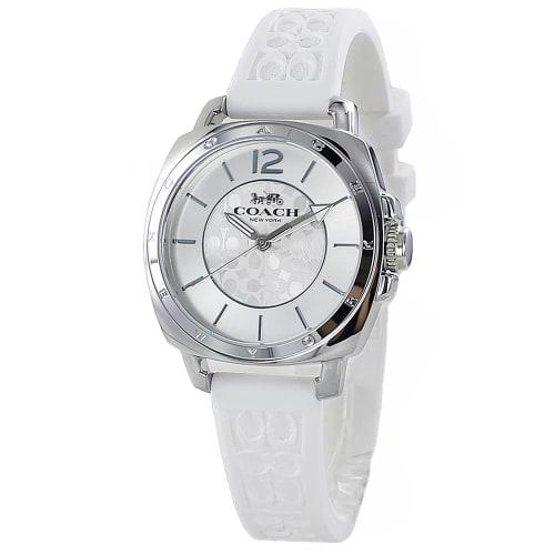 

Coach Women s Boyfriend Watch with White Silicone Strap, 1450 3146