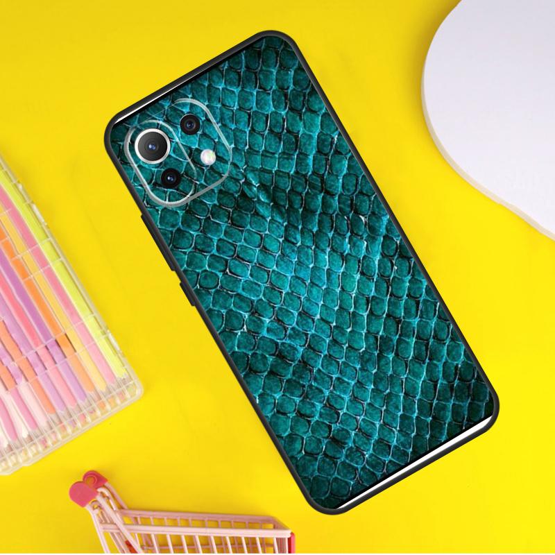 Snake Skin Cover For Xiaomi 14 Ultra 13 11T 12T 13T 14T Pro POCO X7 X6 Pro X3 X5 F3 F5 M6 F6 Pro Case