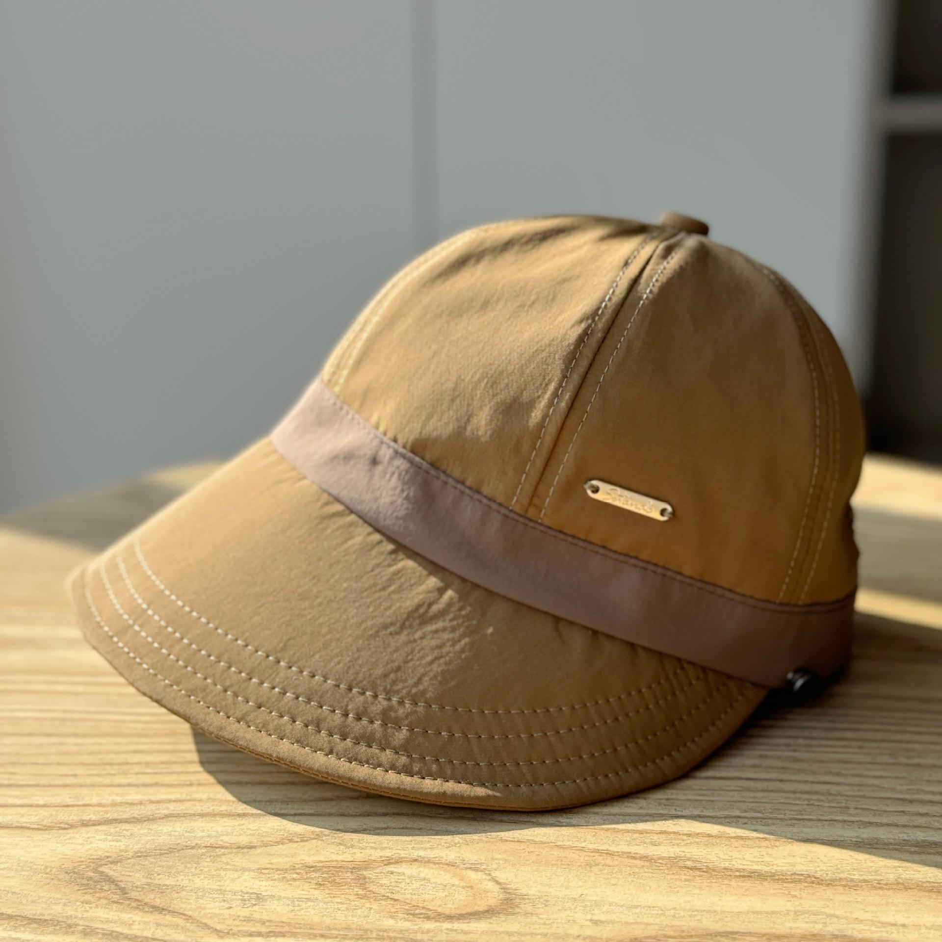 

Новая весенняя шапка рыбака с завязывающимся хвостом, женская солнцезащитная кепка с большой окружностью головы Adjustable темно-коричневого