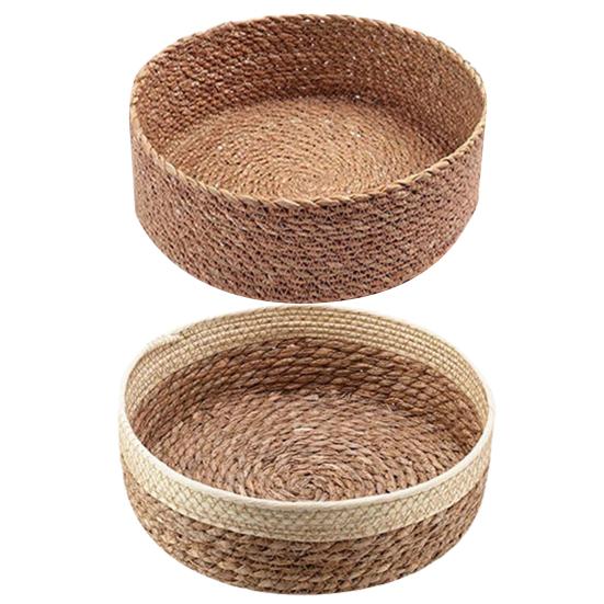 Aufbewahrungskorb, großes Fassungsvermögen, umweltfreundliches Flechtgewebe, glatte Kanten, Kleinigkeiten-Organizer, Haushaltsbedarf