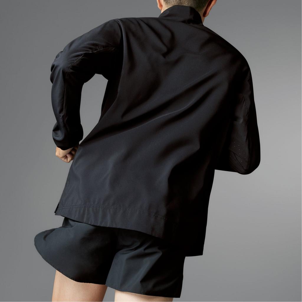 adidas Adizero Essentials Slim Fit Running Jacket Men Tops Black IT7585