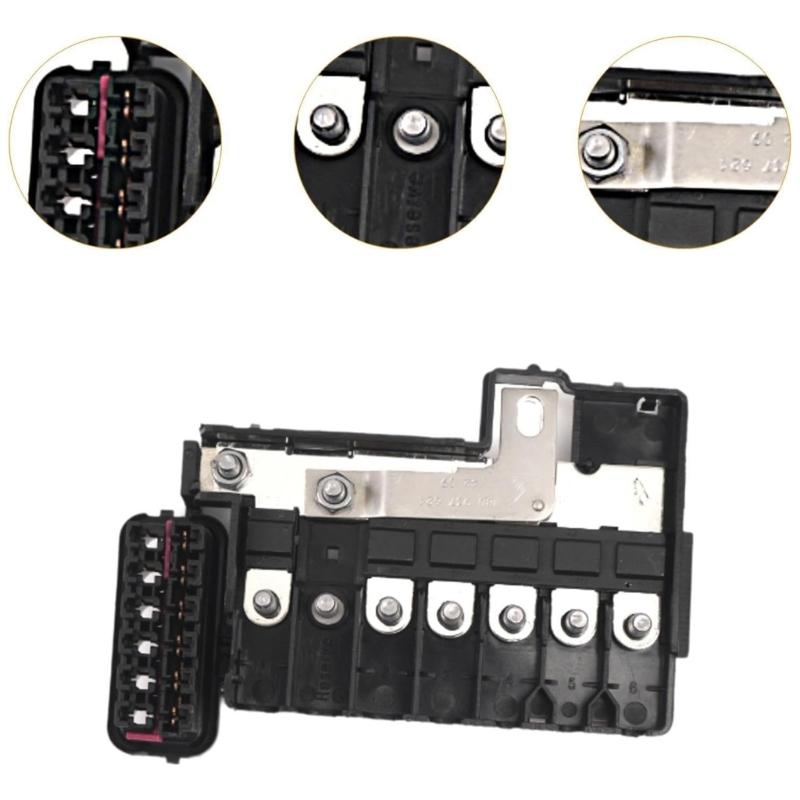Fuses Box Assembly with Cover for Selected Models, 6R0937550A 180915429 Black Housing with Open Slots, Terminal Posts