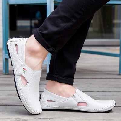 Herren Mokassins Übergröße 47 48 Weiße Leder Sneaker Männlich Eleganter Stil Sommerschuhe Mann Kleider Schuhe