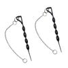 Corrosion Resistant Rain Chain Support Stakes Heavy Iron Helical Design Suitable For Outdoor Windproof Mounting 2 Piece