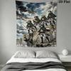 Dark Warrior Tapestry Bold Art Space Tapestry Background Cloth Wallmounted Work Of Art Home Decor Homestay Soft Decoration Tapestry