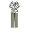 Damen Kurzarm T-Shirt+Lange Hose Set Sommer Kühl Und Atmungsaktiv Damenmode Kleidung Übergröße Set 2024 Street Bluse