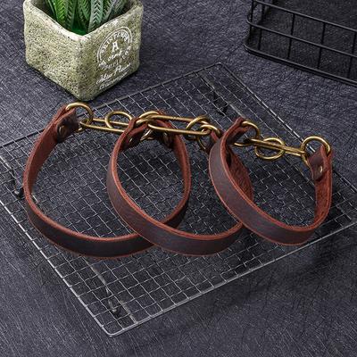 Cowhide Dog Collar Slim Dog Neck Collar Cowhide Dog Neck Collar Gree Whibit Rabit Neck Collar Neck Collar