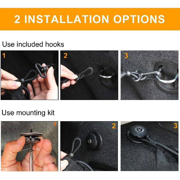 

Cargo Net for SUV - Car Trunk Net Stretchable Truck Bed Cargo Net Trunk Organizer for Car