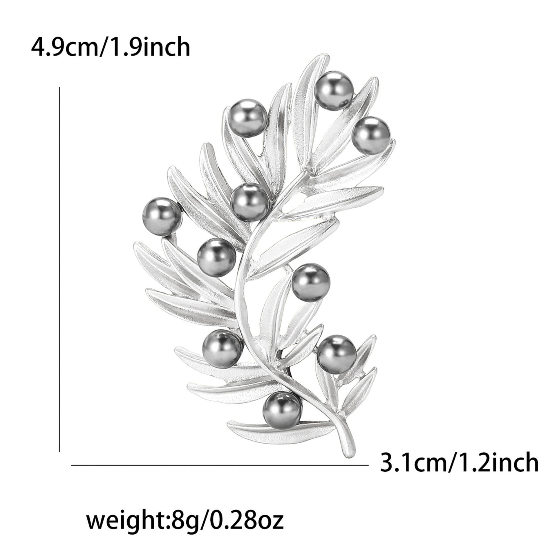 

Изысканная универсальная брошь из сплава с жемчугом, матовым золотом, матовым серебром, модная универсальная женская одежда, украшение для корсажа