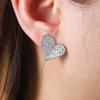 Micro Inlaid Sweet Heart Earrings Are Fashionable, Elegant, Hypoallergenic, Niche Design, Trendy Earrings