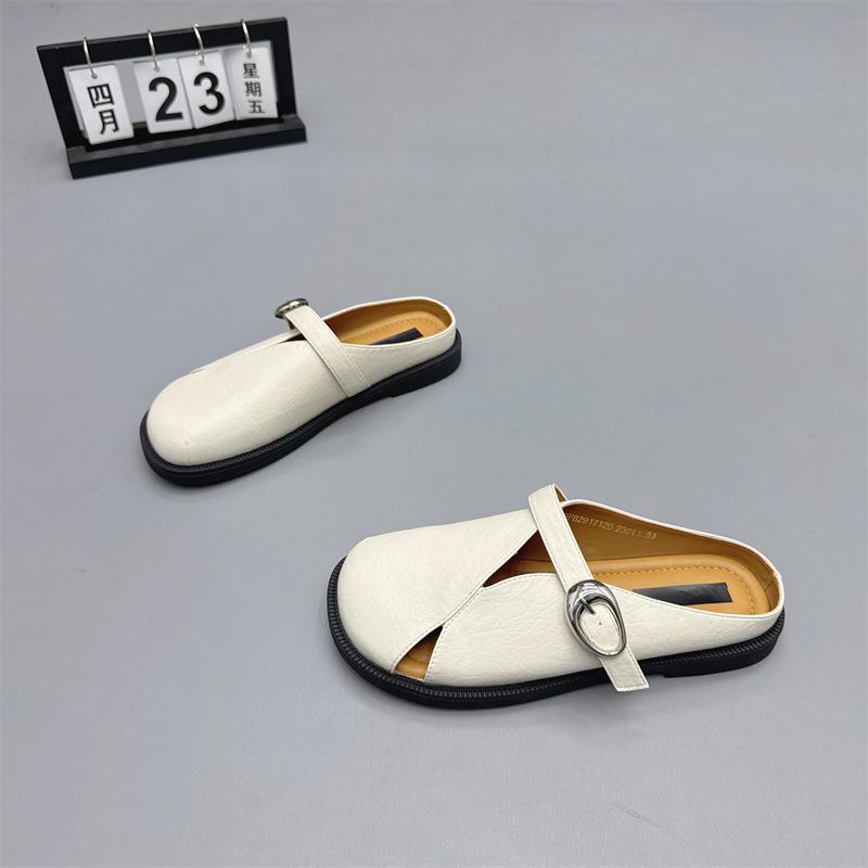 

Сумка с плоским дном, голова дракона, женская обувь, весна и лето, новая верхняя одежда, модные универсальные ленивые полушлепанцы на одном педале 40 бежевый