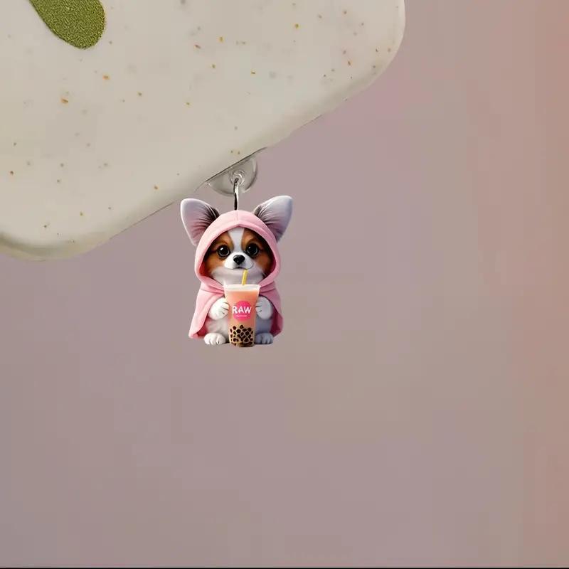 

Акрилова 2D фігурка кота, пилозахисна заглушка з підвіскою для iPhone та Type-C Type-C Connector різнокольоровий