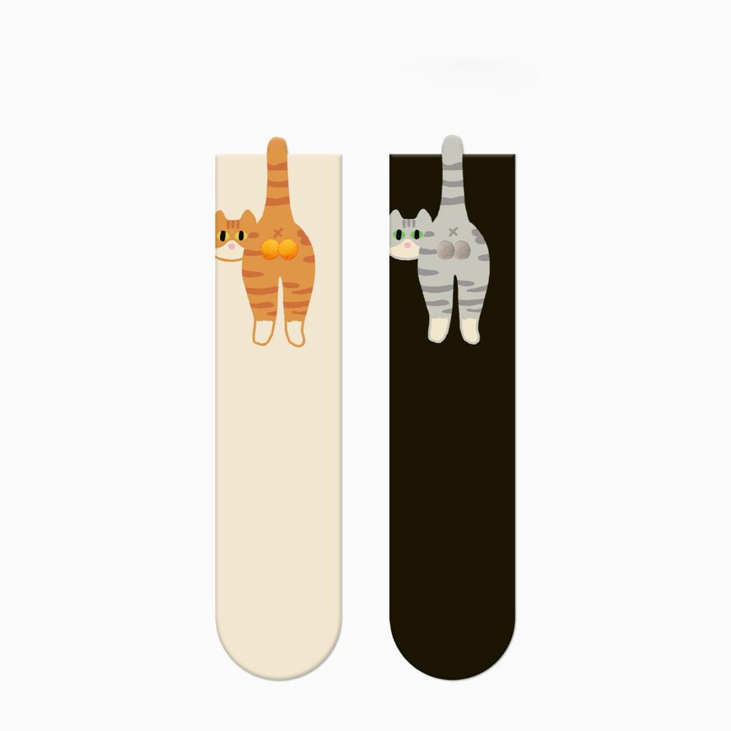 Socks Unisex Cotton Medium Socks ComfortableCartoon Cat Egg Socks Cute And Funny