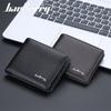 Men's Anti-theft Chain Short Wallets Vintage Design Artificial Leather Bifold Wallet Fashion Card Holder Coin Purse