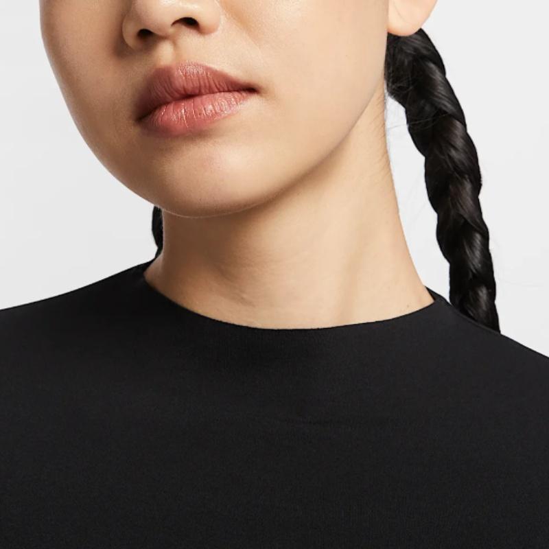 Nike Zenvy Dri-Fit Quick-Dry Long Sleeve Fashion Pullover Women Tops Black HJ1862-010