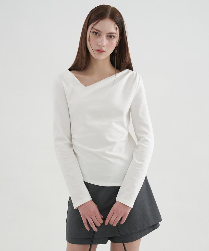 MICANE Meli Shirring Slit Tee