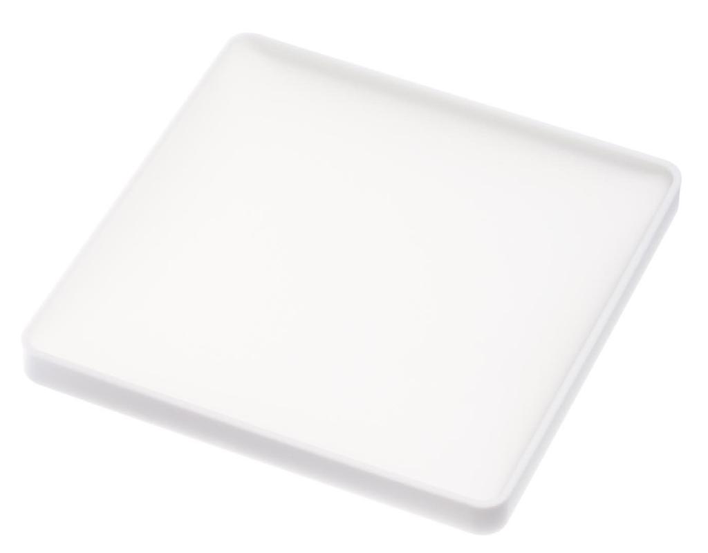 Yamazaki 3D Coaster, Square, White, Approx. W9.5 x D9.5 x H0.9cm, Tower Silicone, 2536
