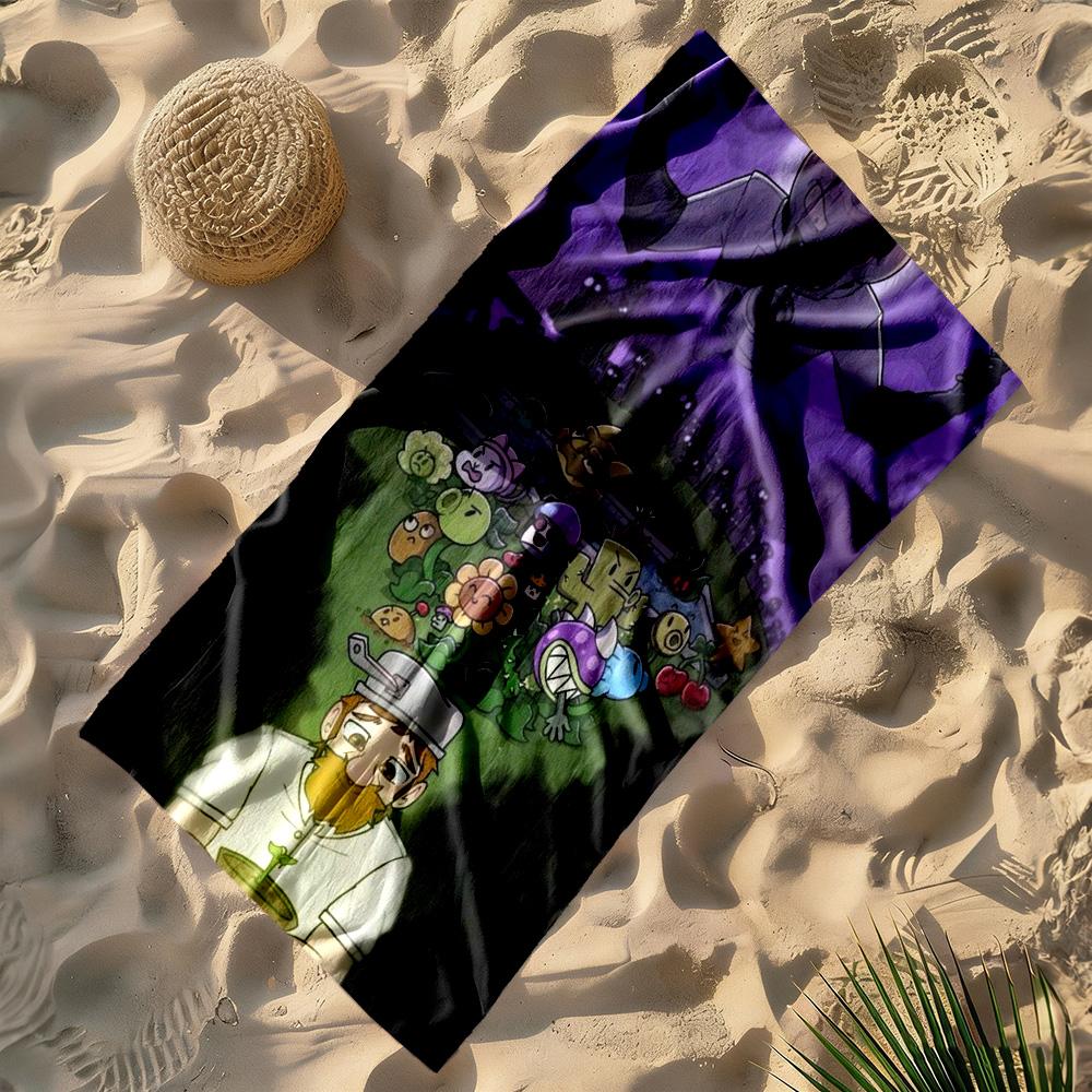 Plants Vs. Zombies Beach Towel High Absorbency & Quick-Dry Comfortable Lightweight