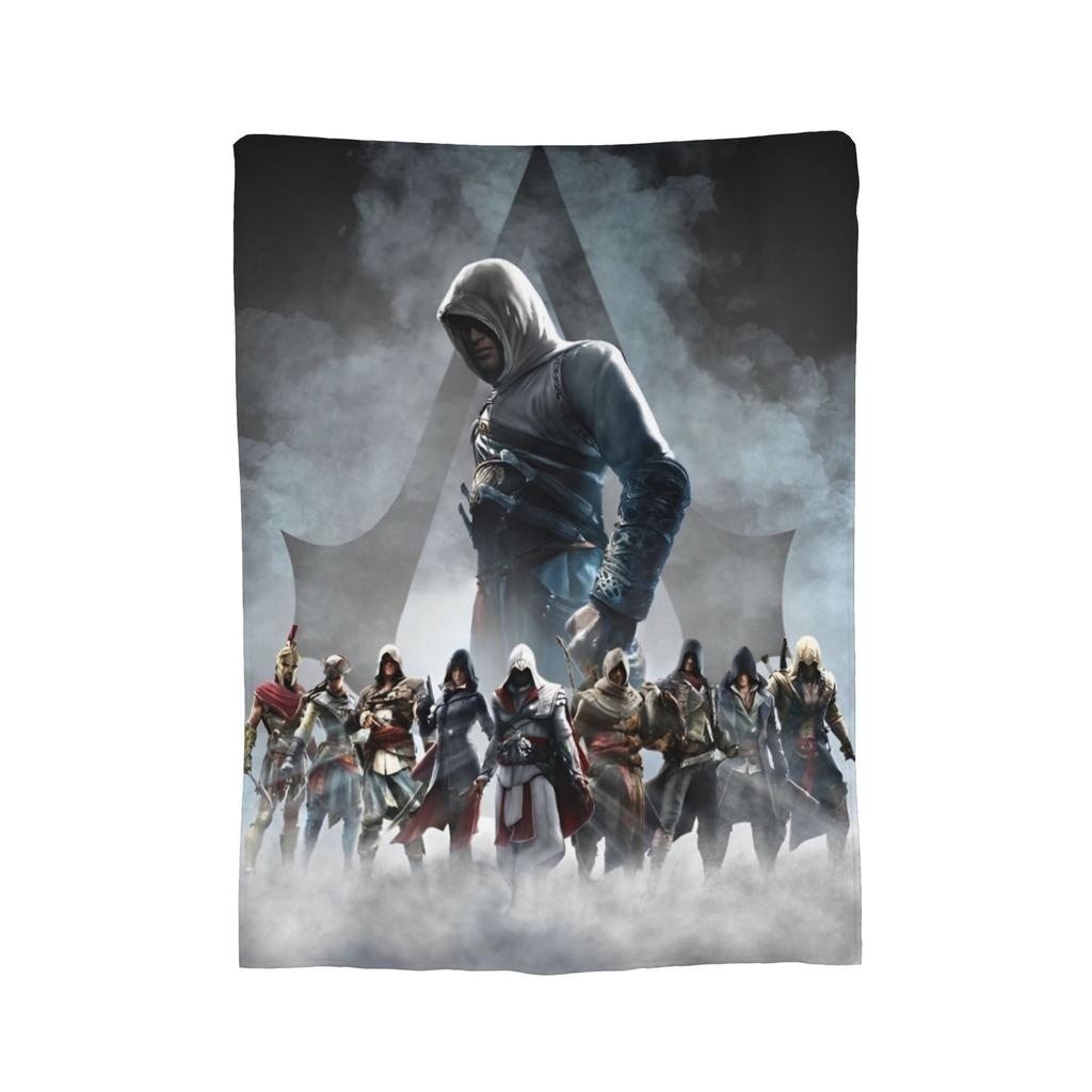 A-Assassins C-Creeds Blankets Coral Fleece Plush Breathable Lightweight Thin Throw Blanket for Bed Travel Bedding Throws