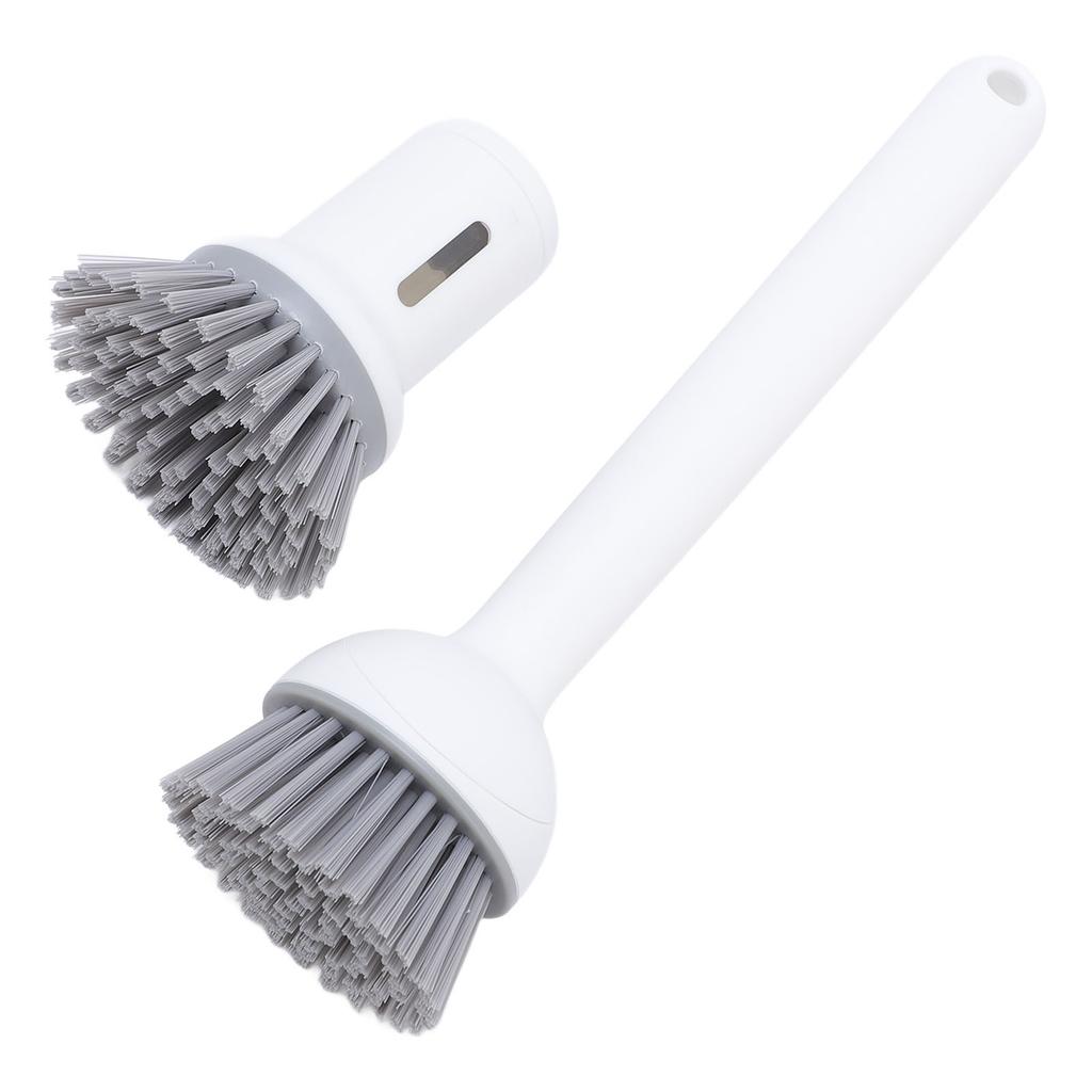 2 Pcs Soap Dispensing Dish Brush Long Handle and Palm Brushes Rotating Head Dish Scrub Brush for Kit