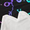 Rainbow Cat Outline Throw Blanket Neon Design for Modern Living Room Decor PetLoverGift Gift for Her