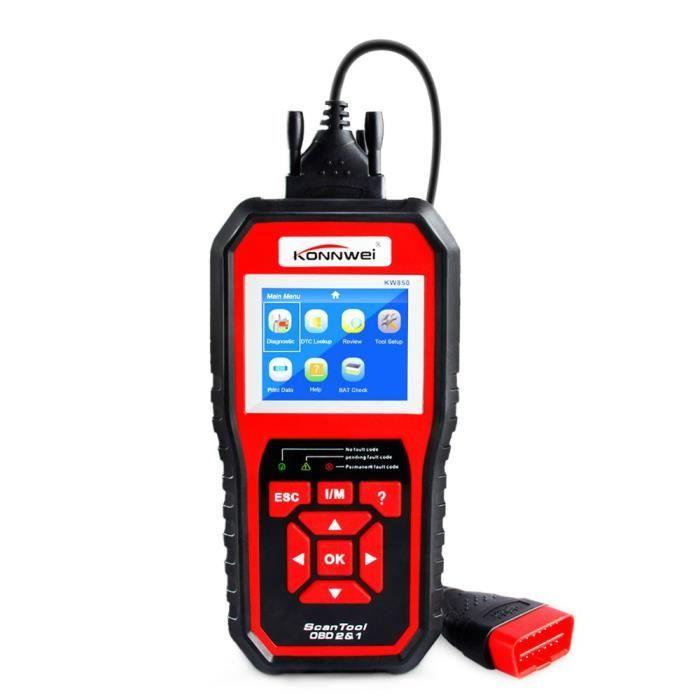 KONNWEI KW850 OBD2 EOBD Panne de voiture Diagnostic Scanner multi-langues Auto Diagnostic Scanner