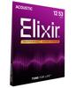 Cordas Elixir para Violão Acústico NANOWEB Bronze Fosforoso Leve .012-.053 #16052 (2 pacotes) [Produto Original Nacional]