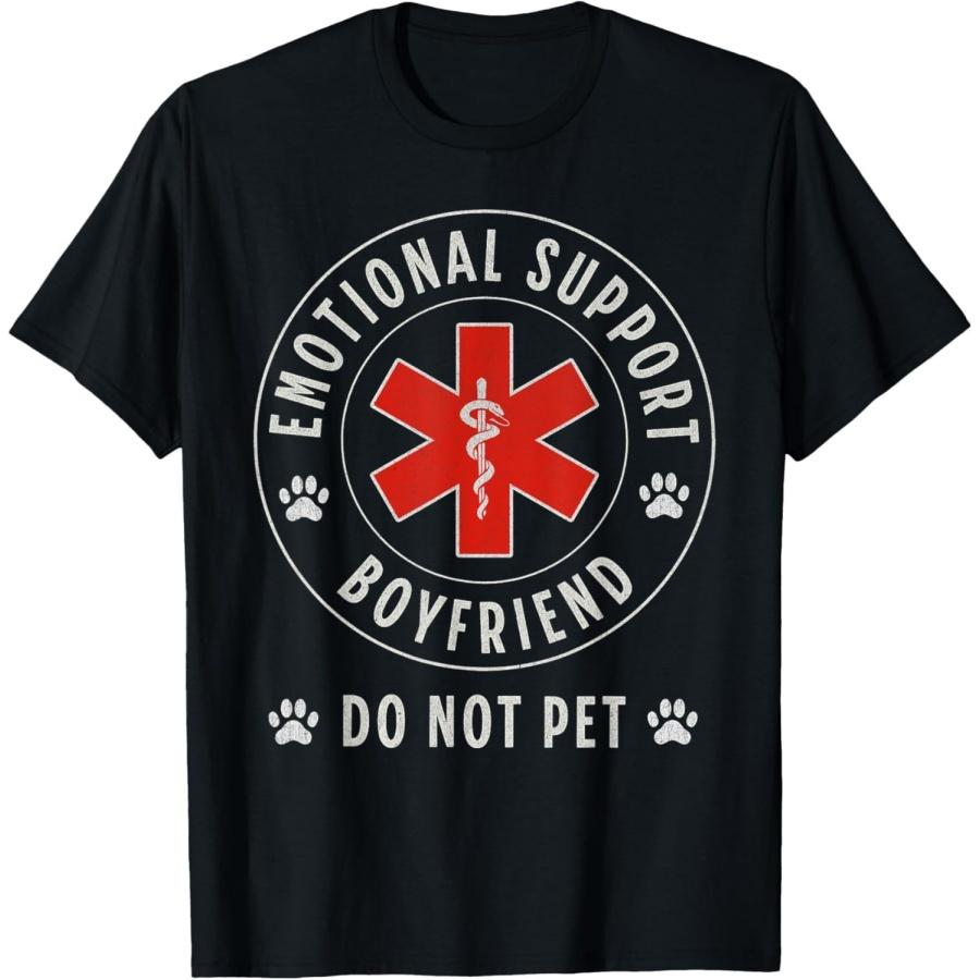 LangLanGs Do Not Pet Emotional Support Boyfriend Humorous Funny T-Shirt XXXXXL чёрный
