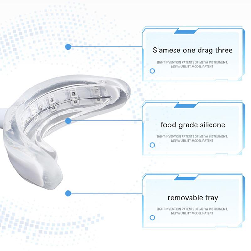 1ks 4v1 bělení zubů 16 světel načasované Inteligentní LED přenosné USB dobíjecí modré světlo Orální péče Bleach Bělení zubů