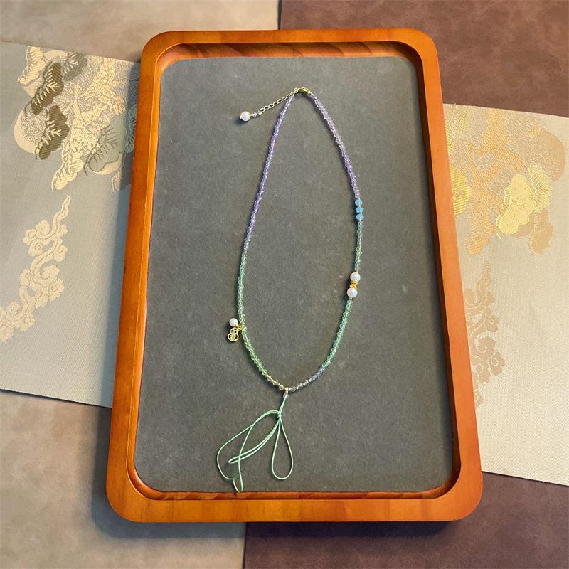Colorful Handmade Asymmetrical Beaded Summer Necklace for Women