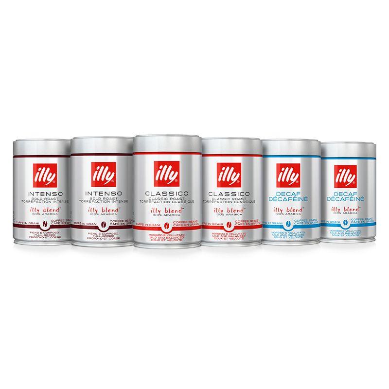 

Набор зернового кофе из 6 упаковок, 2, 2 Classico, 2 Decaf