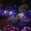 Outdoor Solar Powered Fireworks Lights 8 Modes Garden Waterproof Lawn Lamp Dandelion Light For Yard Camping Christmas Decor