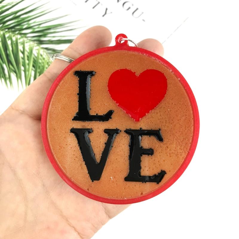 Various Symbols Keychain Silicone Mold with Hole Keyring Pendant Handmade Mold Valentine's Day Birthday Gift Jewelry
