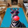 Zebra blowing bubbles Print Carpet for Bedroom Living Room Bedside Sofa Floor Mat Modern Home Decor Area Rug Large Size