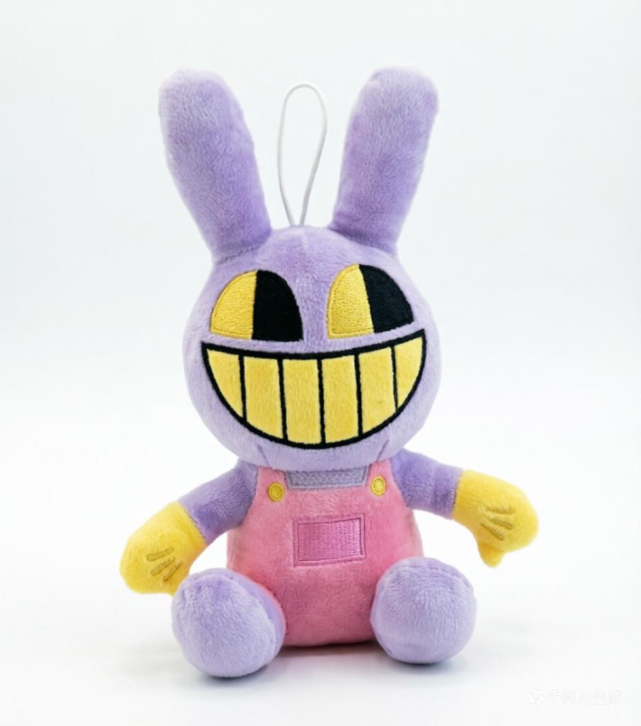 25CM Funny Maid Jax Plush Rabbit Doll Holding Gun Soft Stuffed Animal Amazing Digital Doll Circus Cartoon Toy For Kids Gift