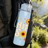 1PC Hippie Soul Sunflower Graphic,750ml Color Plastic Sports Water Bottle,Leakproof Flip Straw Lid,Suitable for Sports Office Home Use