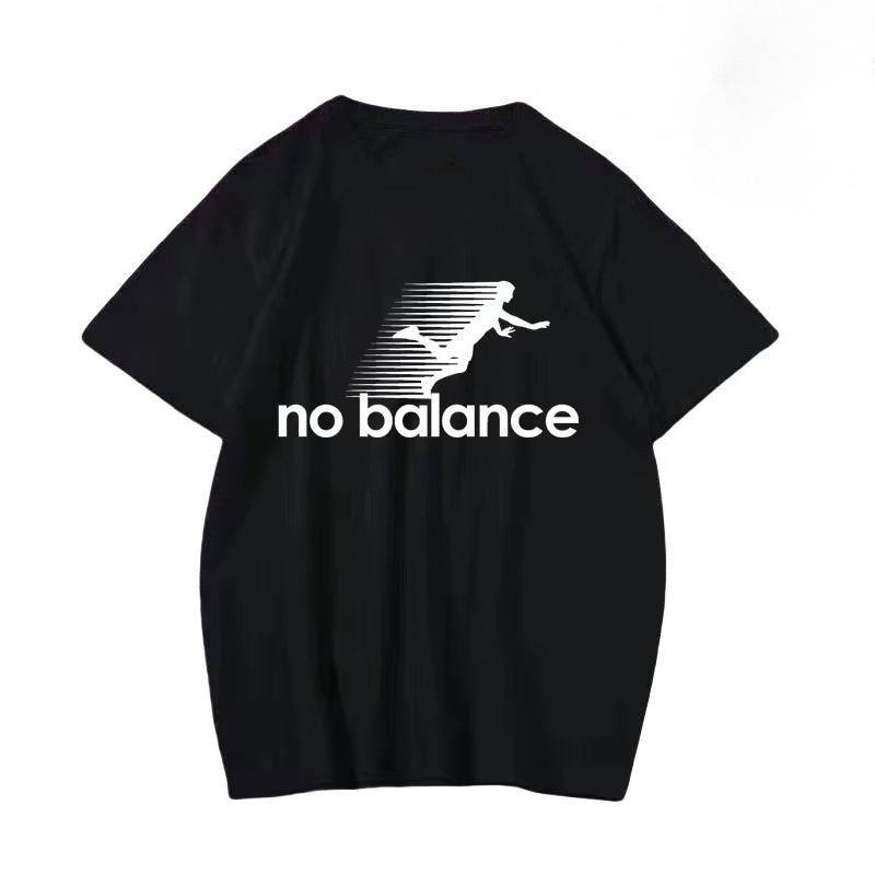 

Футболка с новым принтом «2025 No Balance», Повседневный хлопковый топ, Мужской и женский стиль, Спортивная футболка Y2K Харадзюку M