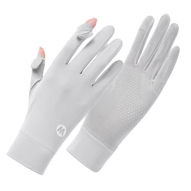 Sunscreen Gloves M-standard UV Resistant Women's Ice Silk Outdoor Sports Cycling Touch Screen Thin