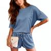 Women's Fashionable Casual Top And Pants Two-Piece Set
