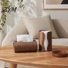 Elegant Facial Tissue Cover for Bedroom Box Holder, Natural Wood Storage Organizer, Decorative Rectangular Practical Napkin Holder Living Room