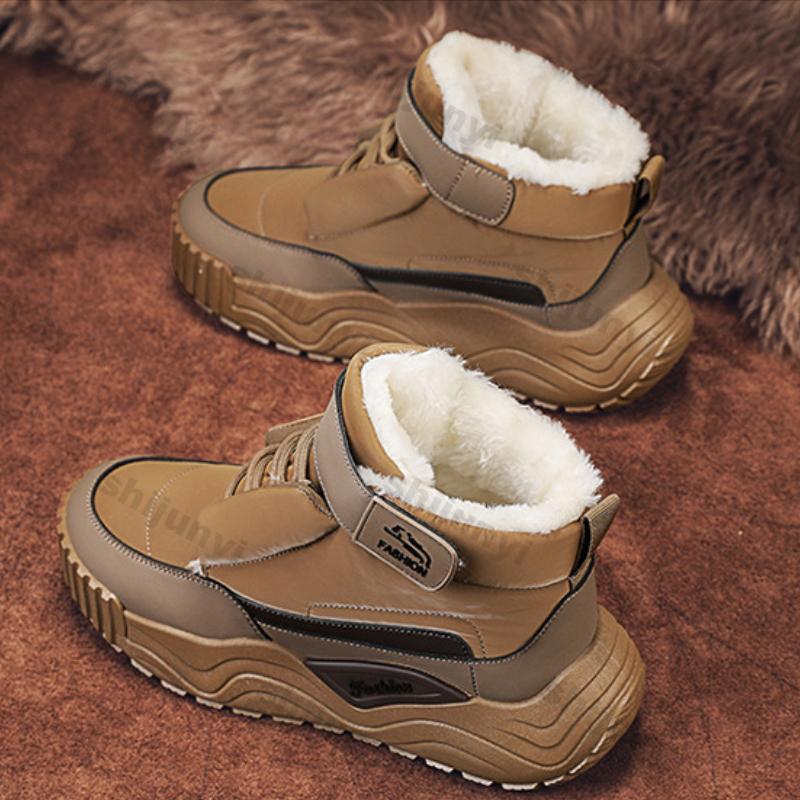Fashion Men's Ankle Snow Boots Winter New Plus Velvet Thick Warm Cotton Shoes Man Warm Thick Non-Slip Casual Windproof Outdoor Snow Boot