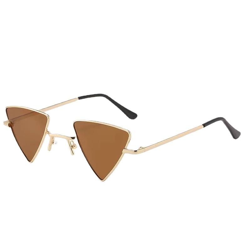 New Vintage Triangle Women Sun Glasses Personality Frame Resin Lens Travel Eyewear Women's Entertainment And Leisure UV Glasses