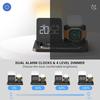3 In 1 Charging Station for iPhone, Alarm Clock, Night Light, Wireless Charger for iPhone 15 14 13 12 11 X Pro Max & Apple Watch - Charging Stand