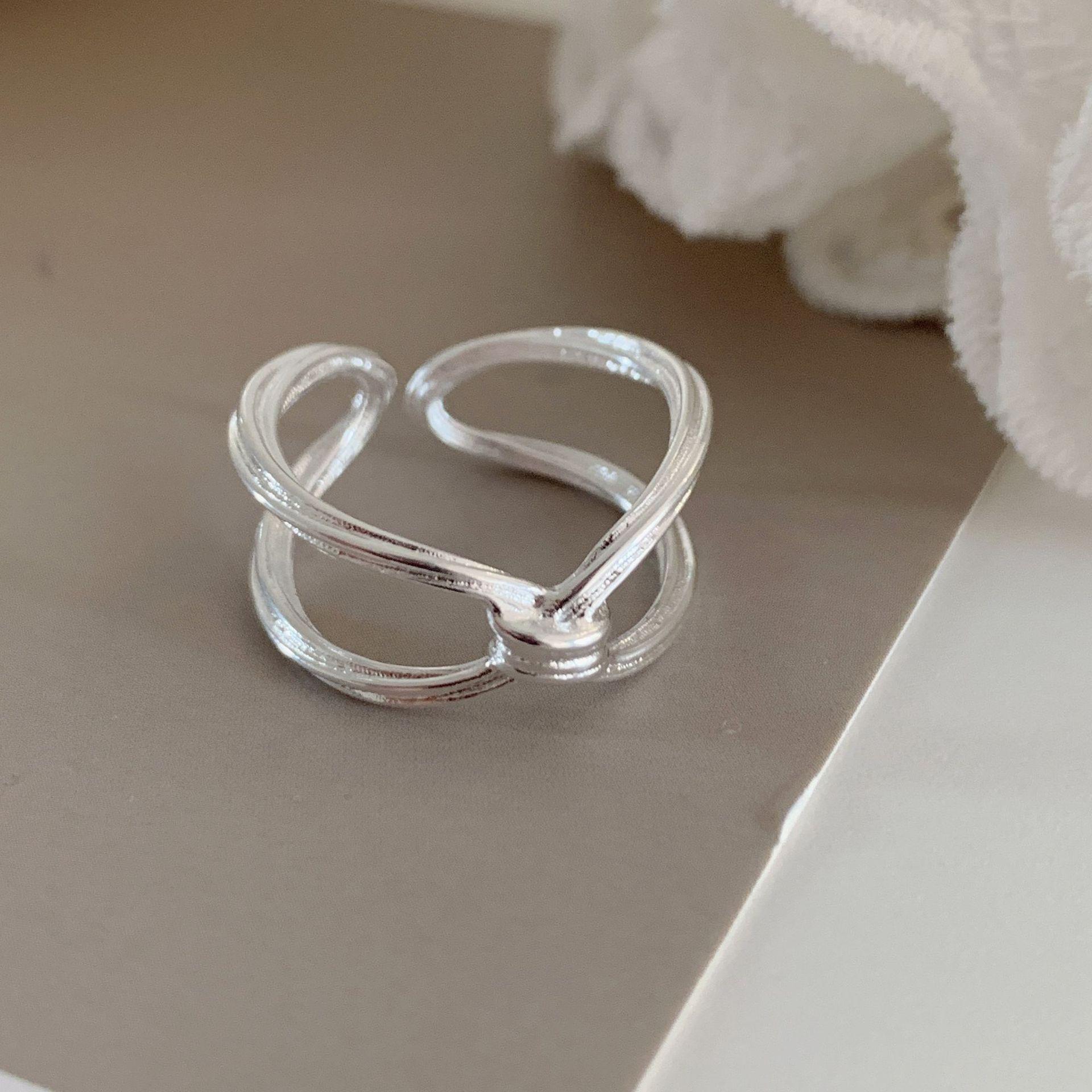 Geometric Star Knotted Adjustable Ring for Women - Exquisite, Creative, Open-Design Statement Ring Adjustable Open Ring