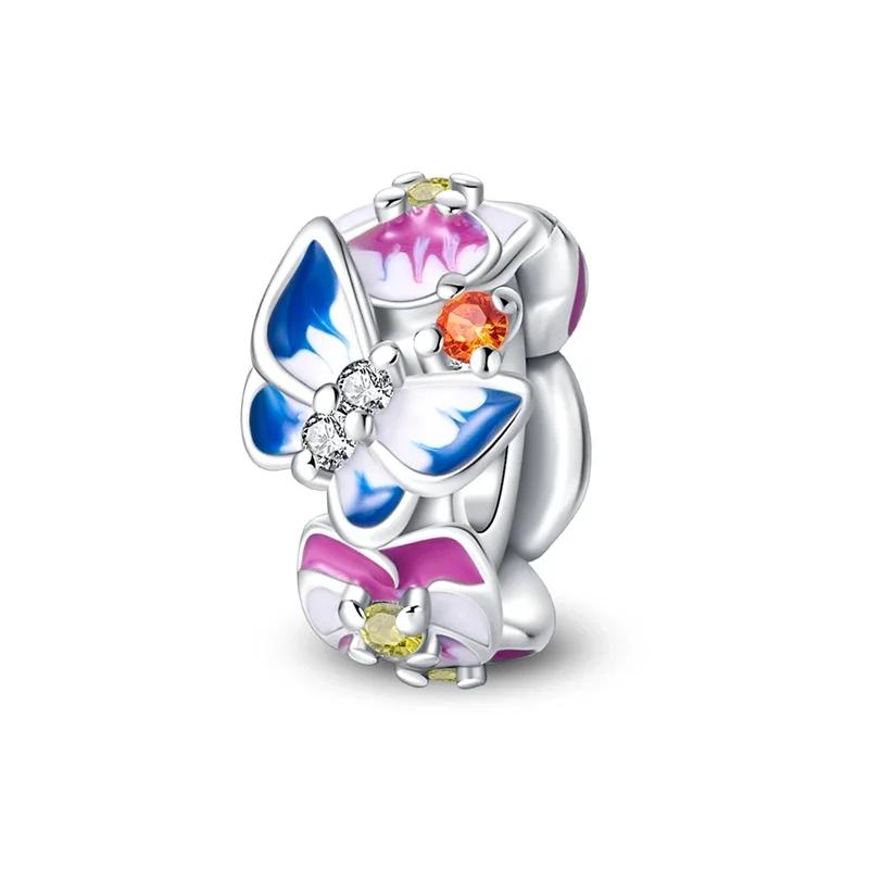 Copper Flowers Butterfly Creative Garden Mushroom Snail Charms Beads Fit Original Bracelets Diy Jewelry