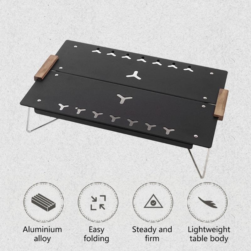 Mini Outdoor Folding Tables Portable Lightweight Picnic Desk Camp Tables Compact Camping Desk Utility Folding Tables
